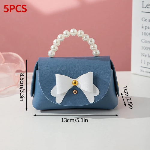 5 or 10pcs Faux Leather Wedding Gifts Mini Bag for Guest Souvenirs