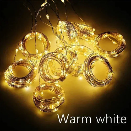 3M LED Curtain String Lights Fairy Decoration USB Wedding Garland Lamp