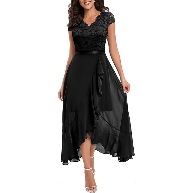 Bridesmaid Dresses Ruffles Chiffon Ankle Length