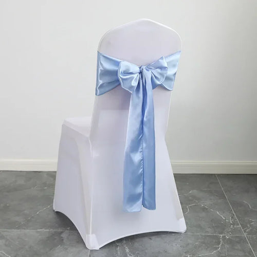 10/50pcs Satin Chair Bow Sashes Wedding Chair Knot Ribbon