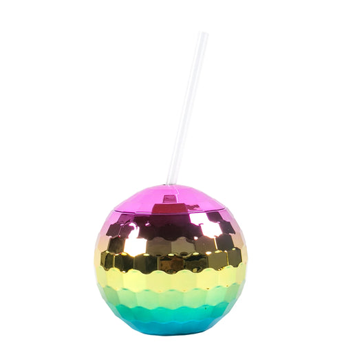 Disco Ball Cups with Straws Wedding Bridal Shower Bachelorette