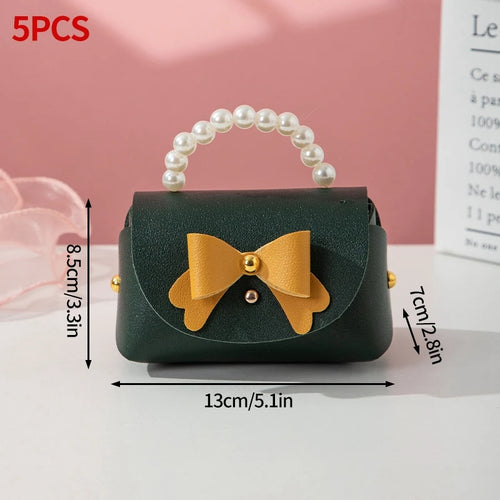 5 or 10pcs Faux Leather Wedding Gifts Mini Bag for Guest Souvenirs