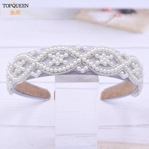 TOPQUEEN S353A Handmade Belts for Wedding Dress Pearls Decoration