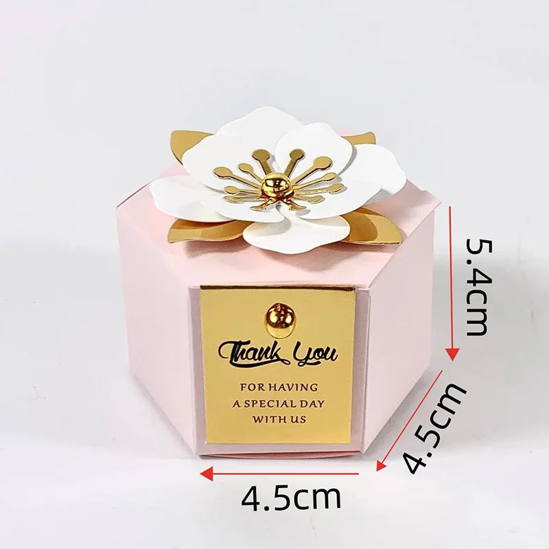 10Pcs New Creative European Candy Box Wedding Gift Flower Favor Box