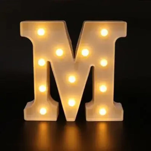 Alphabet Letter LED Lights Luminous Number Lamp Decor