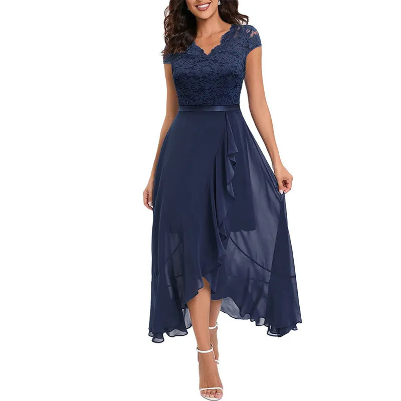 Bridesmaid Dresses Ruffles Chiffon Ankle Length