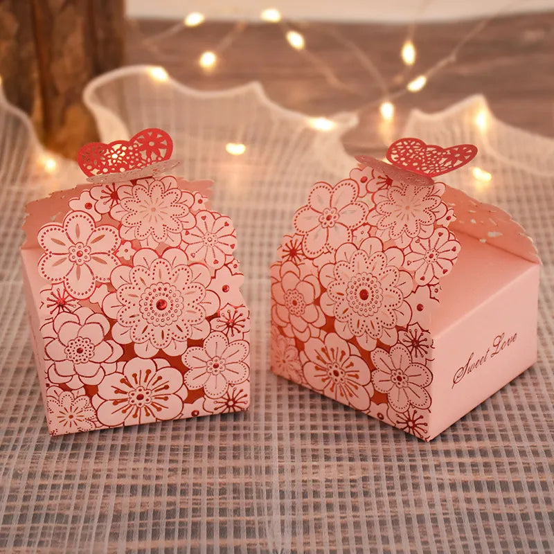 10 or 20 Pcs Butterfly Wedding Favors Candy Boxes Chocolate Gift Packaging