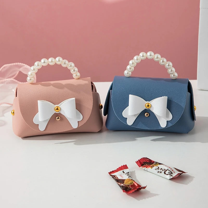 5 or 10pcs Faux Leather Wedding Gifts Mini Bag for Guest Souvenirs