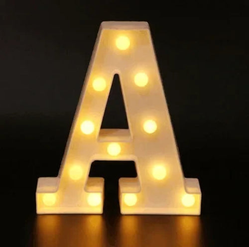 Alphabet Letter LED Lights Luminous Number Lamp Decor