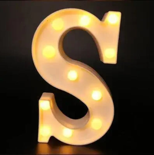 Alphabet Letter LED Lights Luminous Number Lamp Decor