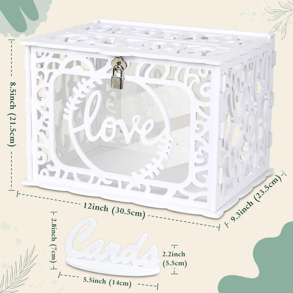 Our Wedding Card Box with Lock Card