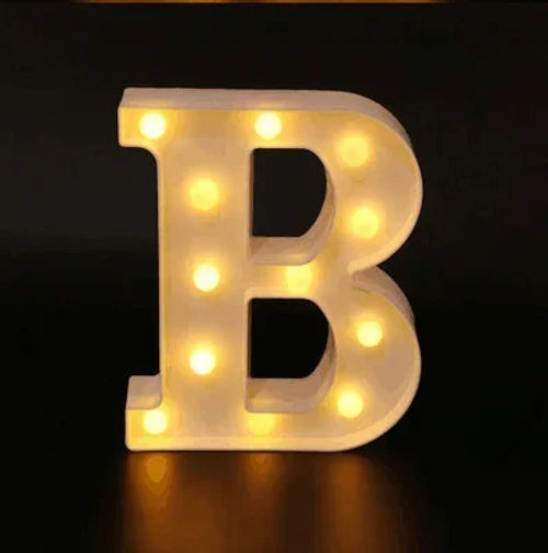 Alphabet Letter LED Lights Luminous Number Lamp Decor