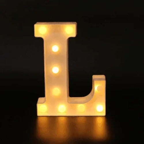 Alphabet Letter LED Lights Luminous Number Lamp Decor