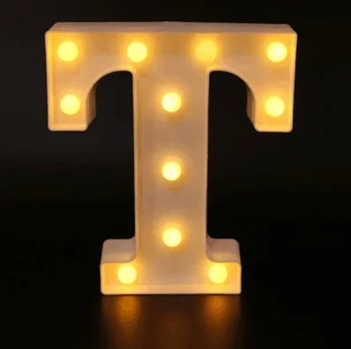 Alphabet Letter LED Lights Luminous Number Lamp Decor