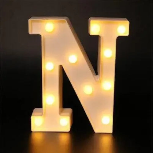 Alphabet Letter LED Lights Luminous Number Lamp Decor