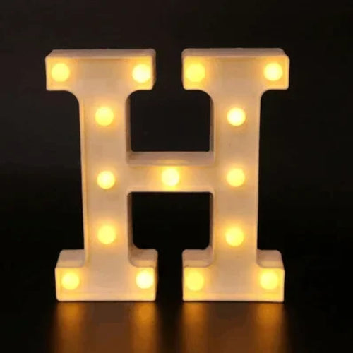 Alphabet Letter LED Lights Luminous Number Lamp Decor