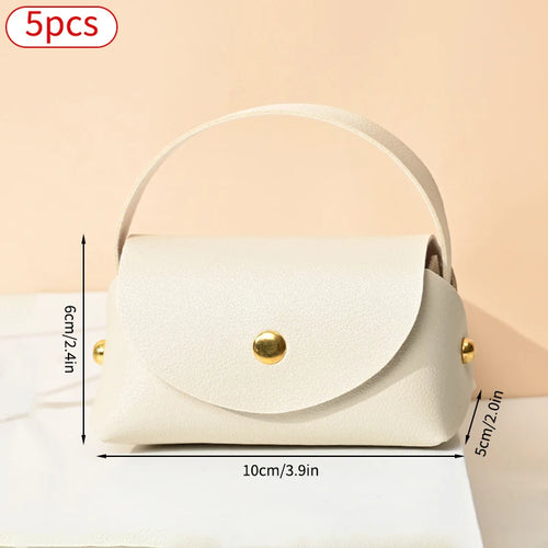 5 or 10pcs Faux Leather Wedding Gifts Mini Bag for Guest Souvenirs