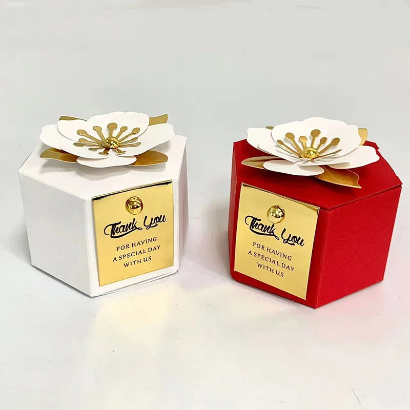 10Pcs New Creative European Candy Box Wedding Gift Flower Favor Box