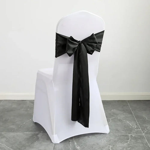 10/50pcs Satin Chair Bow Sashes Wedding Chair Knot Ribbon