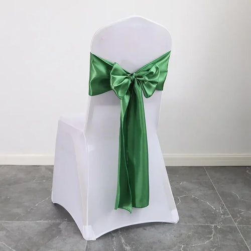 10/50pcs Satin Chair Bow Sashes Wedding Chair Knot Ribbon