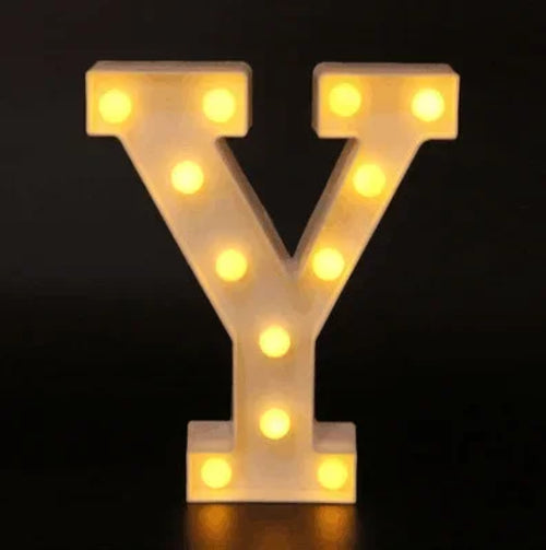 Alphabet Letter LED Lights Luminous Number Lamp Decor