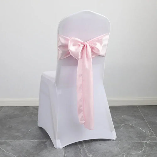 10/50pcs Satin Chair Bow Sashes Wedding Chair Knot Ribbon