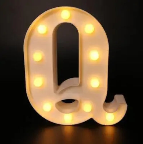 Alphabet Letter LED Lights Luminous Number Lamp Decor