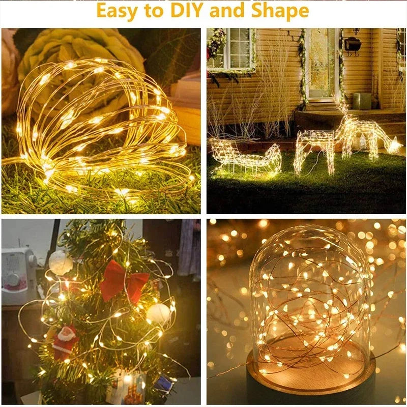 3M LED Curtain String Lights Fairy Decoration USB Wedding Garland Lamp