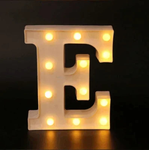 Alphabet Letter LED Lights Luminous Number Lamp Decor