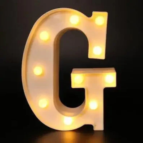 Alphabet Letter LED Lights Luminous Number Lamp Decor