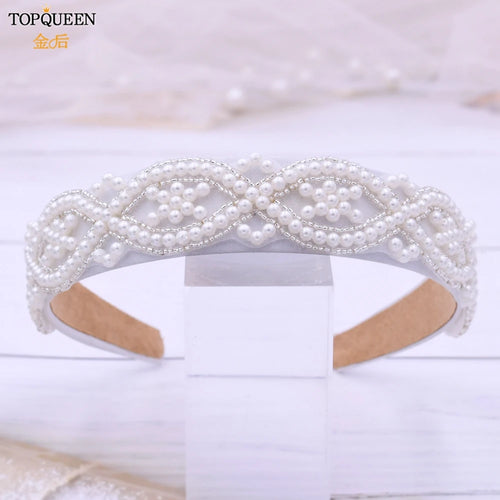 TOPQUEEN S353A Handmade Belts for Wedding Dress Pearls Decoration