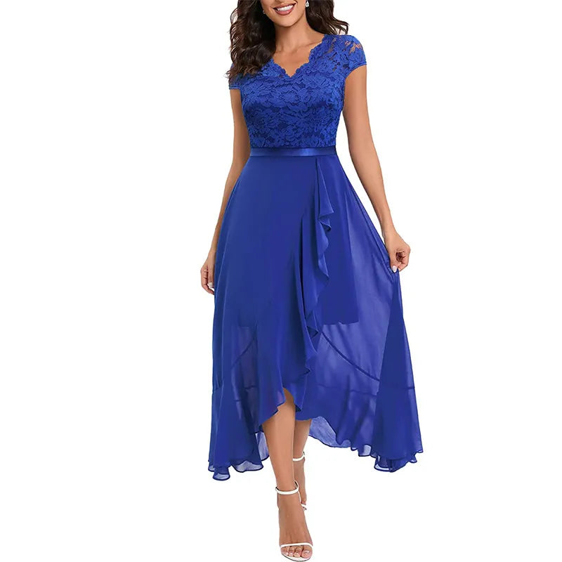 Bridesmaid Dresses Ruffles Chiffon Ankle Length