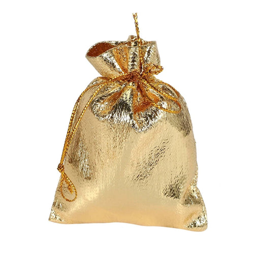 100 Pcs Small Gold Foil Organza Gift Wedding Favor Bag