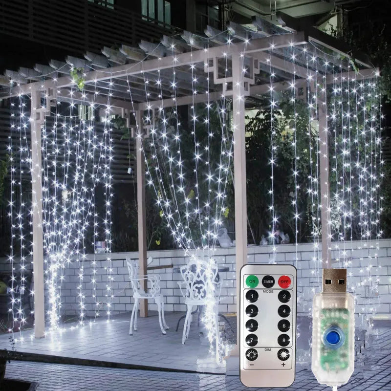 6M/3M USB LED Curtains Festoon Led Light Garlands New Year Christmas