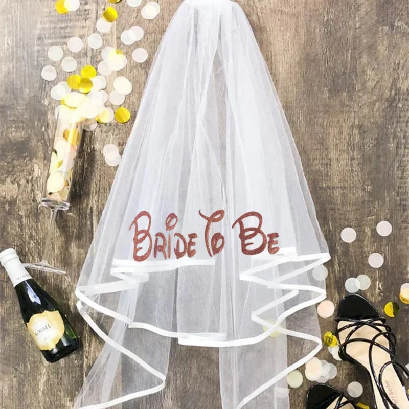 Bachelorette Party Bride To Be Veil Sash or Crown