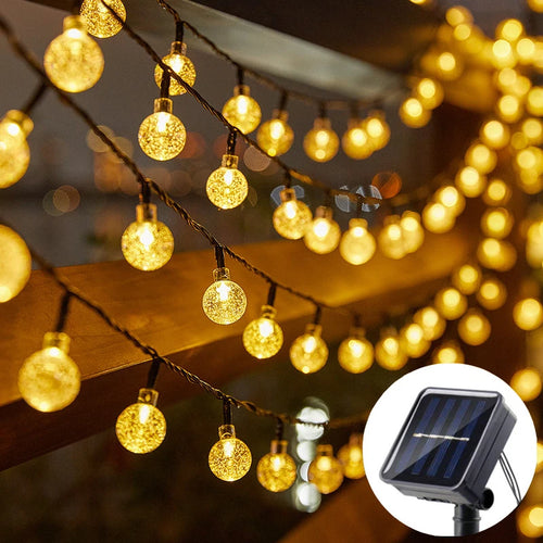 LED String Light Solar Fairy Lights 5m 20LED Warm Light Waterproof