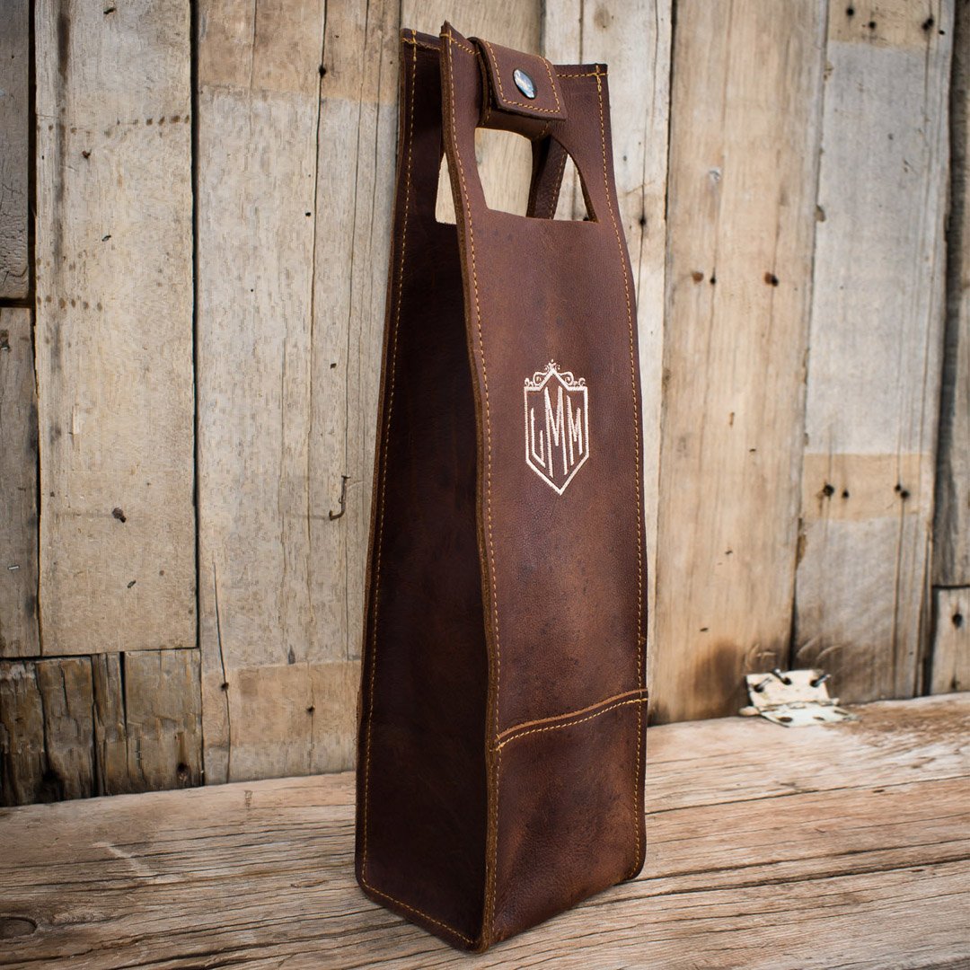 Wine Tote Personalized with 3 Letters