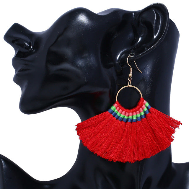 Women's Long Tassels Pendant Earrings