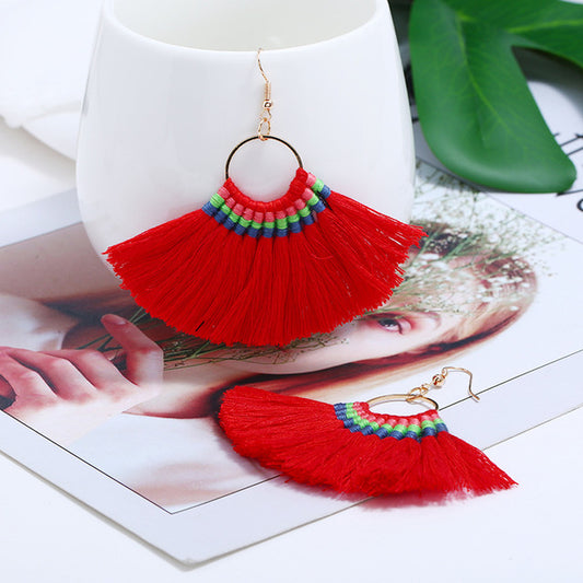 Women's Long Tassels Pendant Earrings