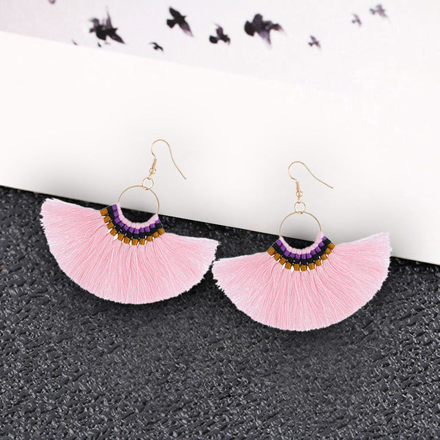 Women's Long Tassels Pendant Earrings