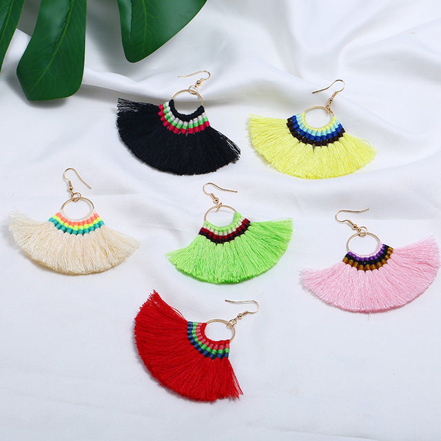 Women's Long Tassels Pendant Earrings