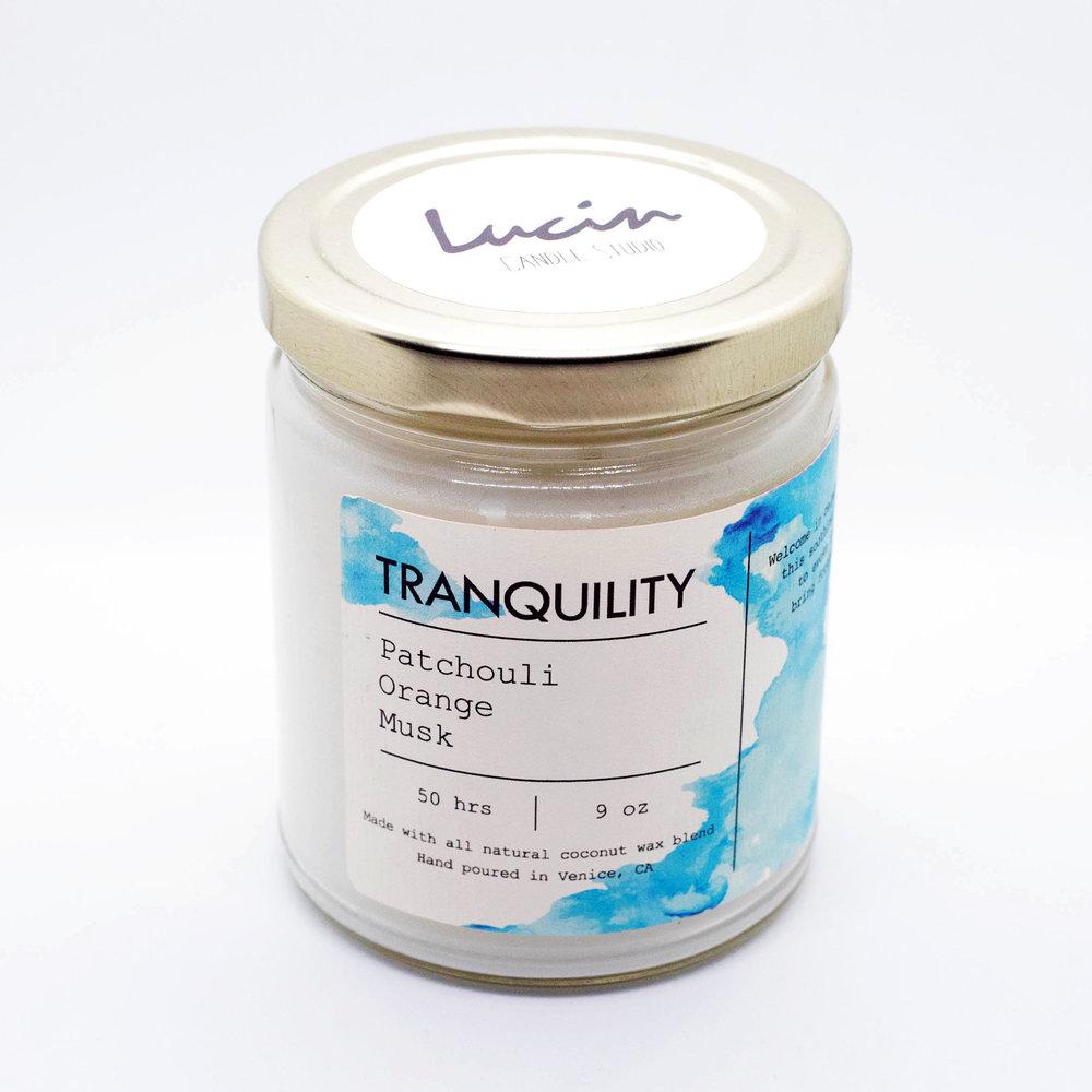 Tranquility Candle - Orange, Patchouli, and Musk Scent