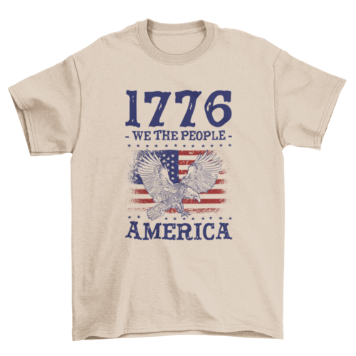 1776 We The People America Patriotic T-shirt