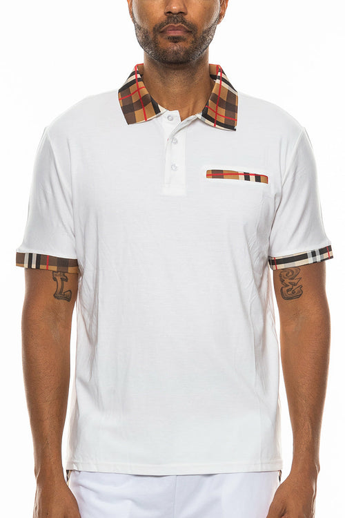 Checkered Detail Polo