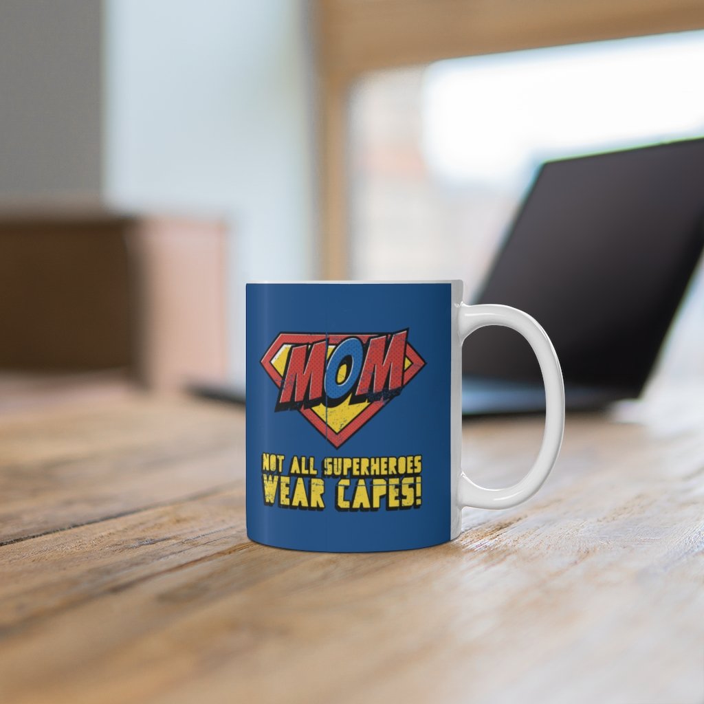 Mom Super Hero Theme Mug 11oz