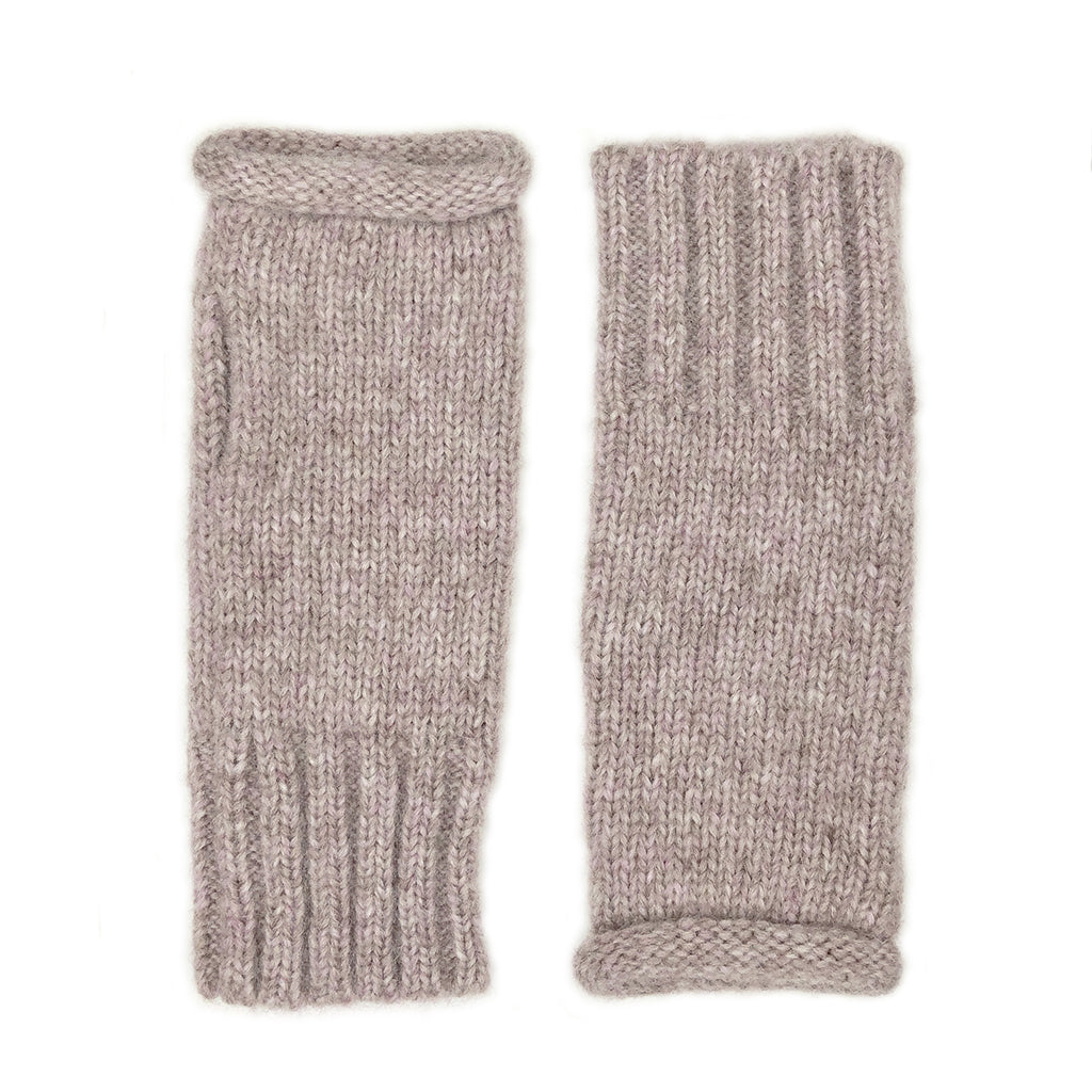 Blush Essential Knit Alpaca Fingerless Gloves