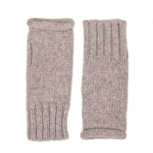 Blush Essential Knit Alpaca Fingerless Gloves