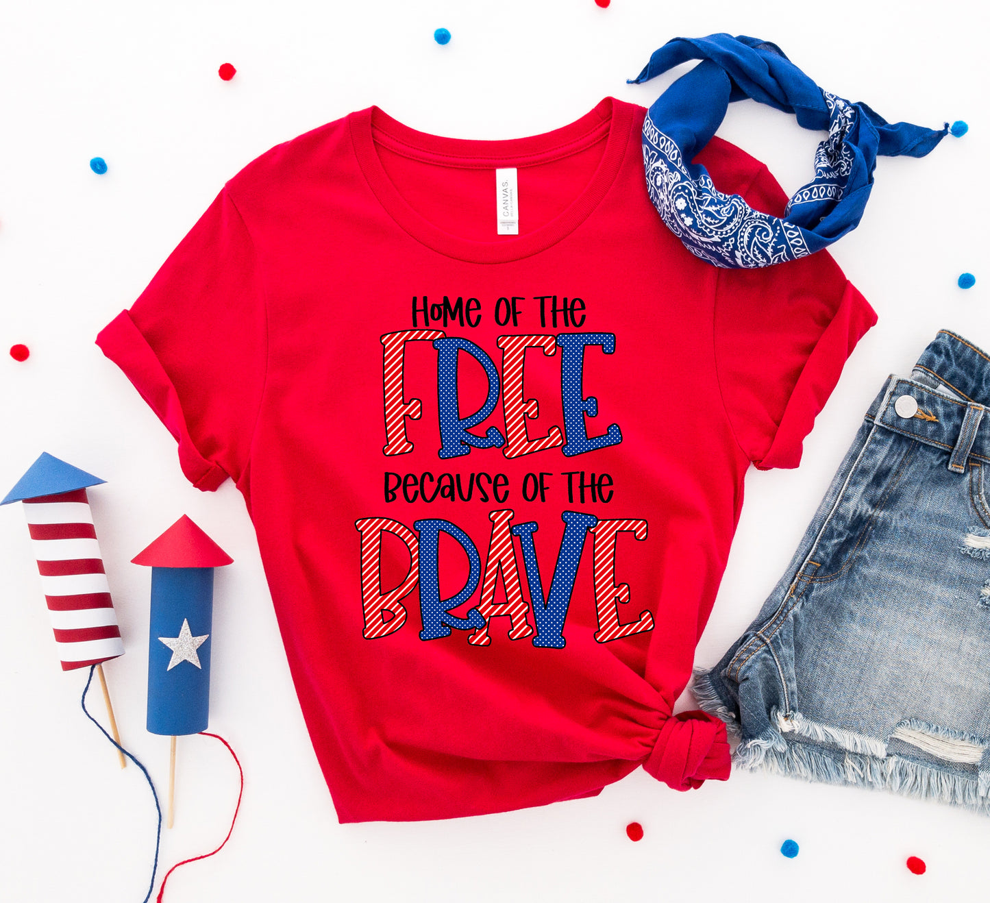 Home of the Free Because of the Brave T-shirt