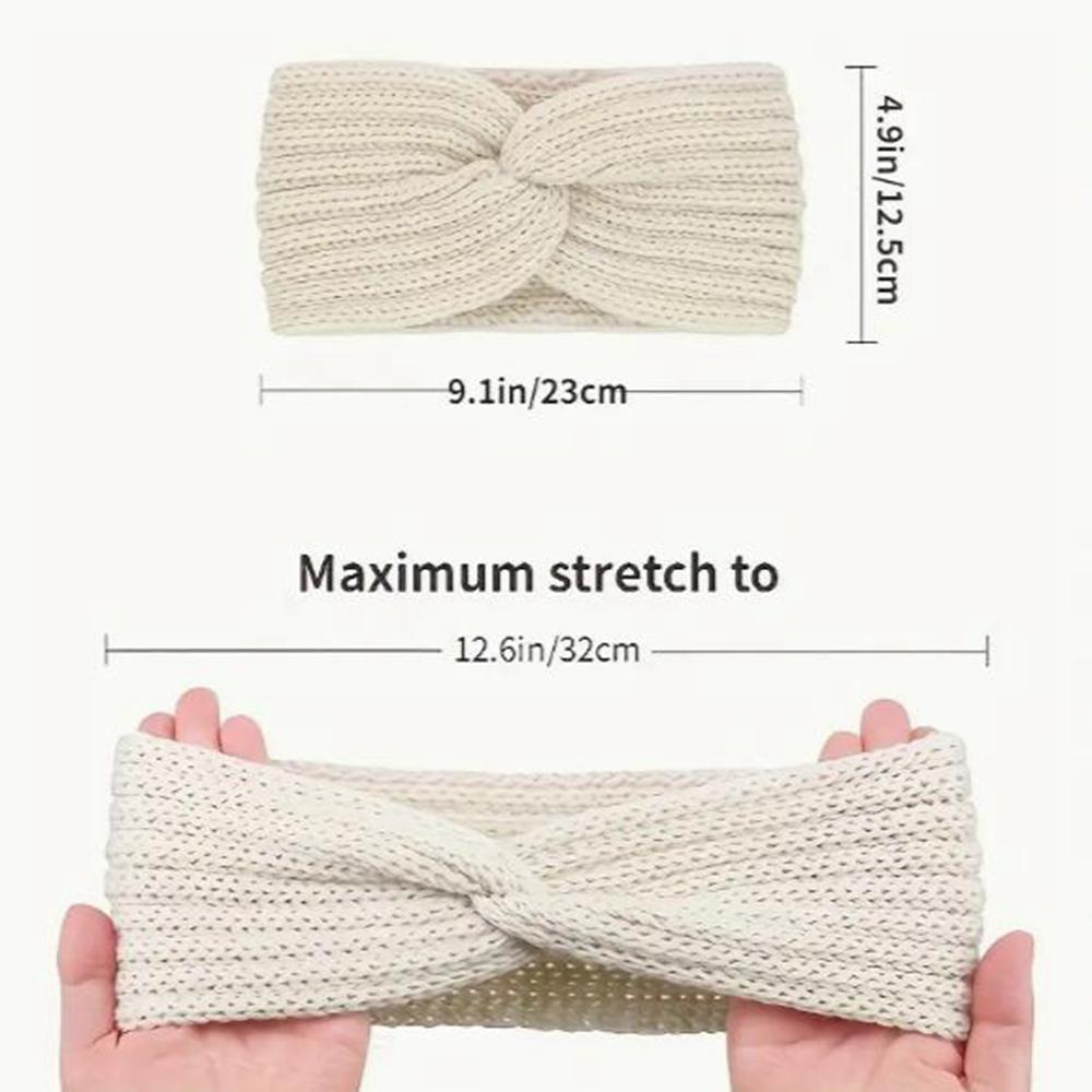 Women Crochet Headband Knitted Cross Knotted Hairband Ear Headwrap