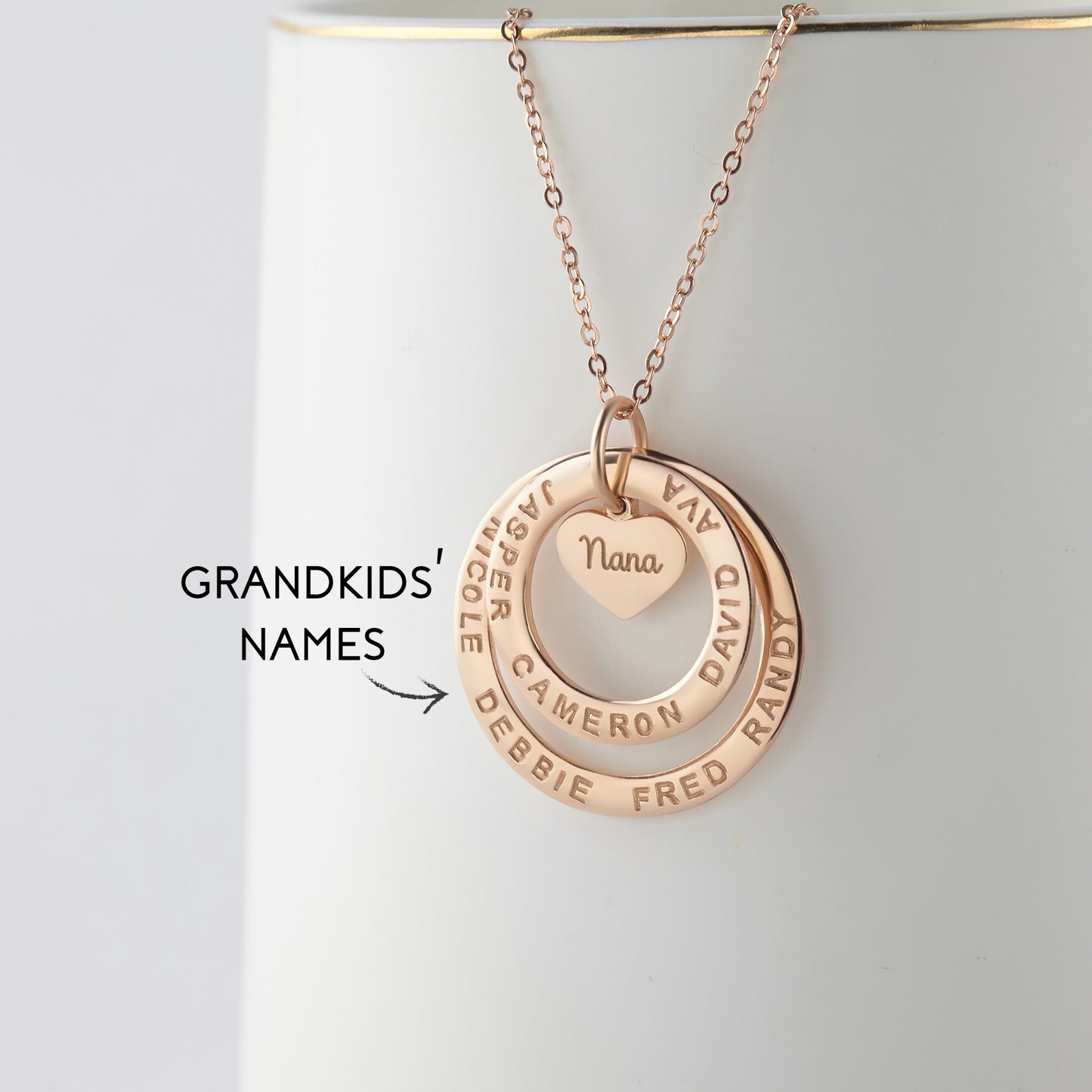 Grandma Jewelry, Grandmother Necklace with Names, Custom Grandma Gift